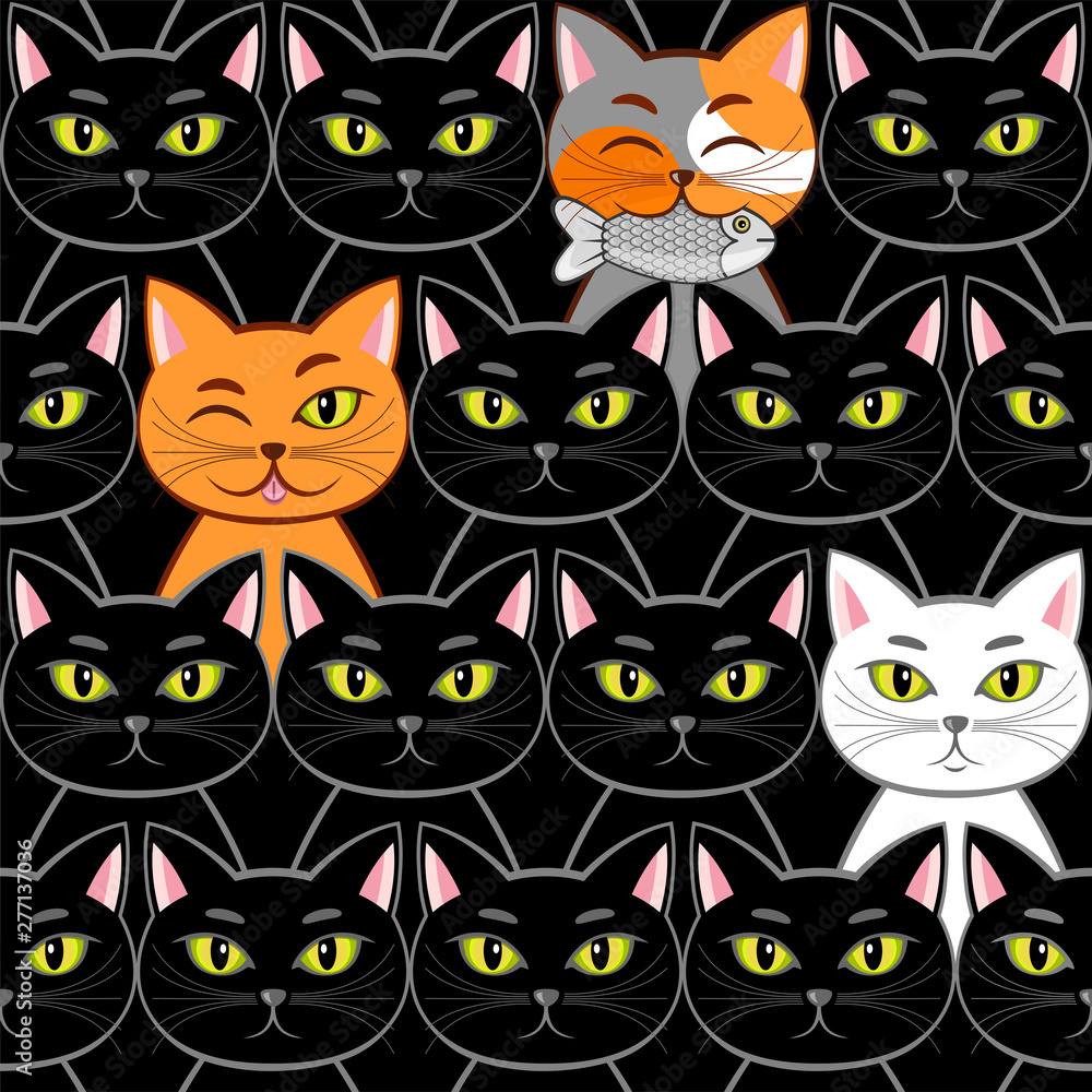 Seamless with cats Seamless with cats