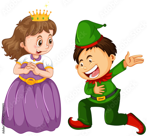 Male and female in fantasy costume character