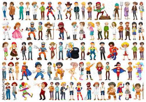 Set of people character