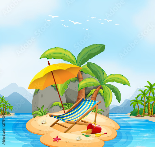 A summer beach island
