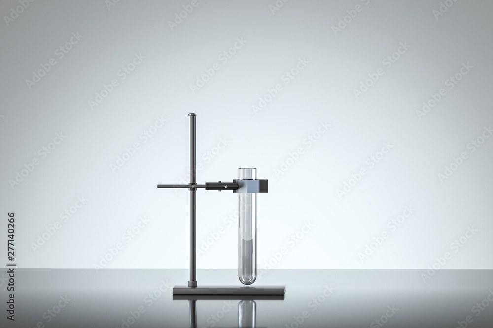 Naklejka premium Chemical test tube in the lab, 3d rendering.