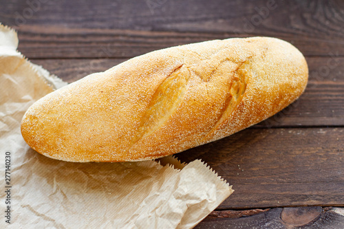 fresh baked bread on baking paper