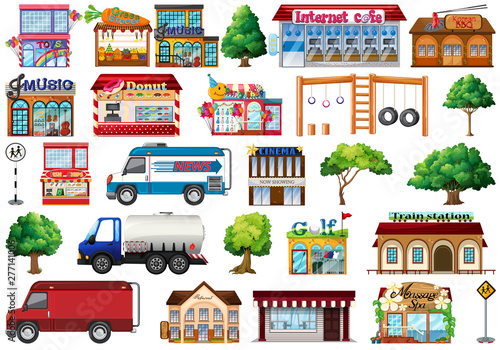 Set of city objects
