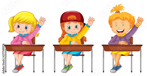 Group of girl students