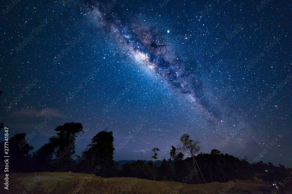 Milkyway galaxy rise from North Borneo, Sabah, Malaysia