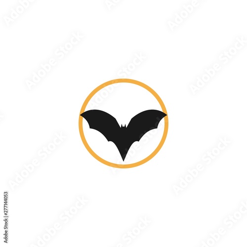 Bat logo template design vector