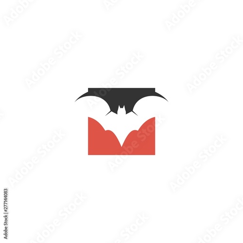 Bat logo template design vector