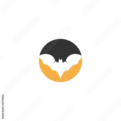 Bat logo template design vector