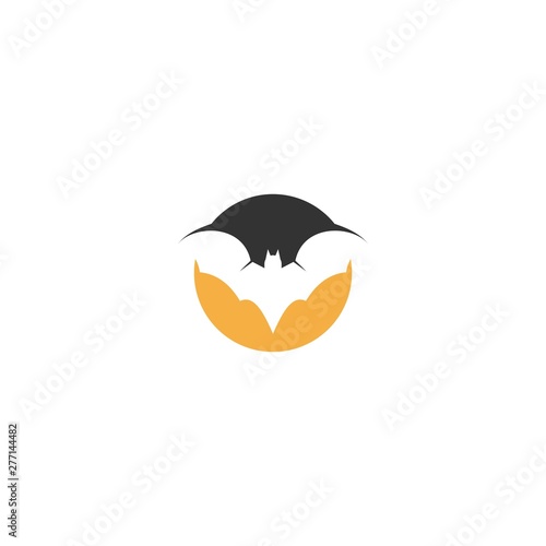 Bat logo template design vector