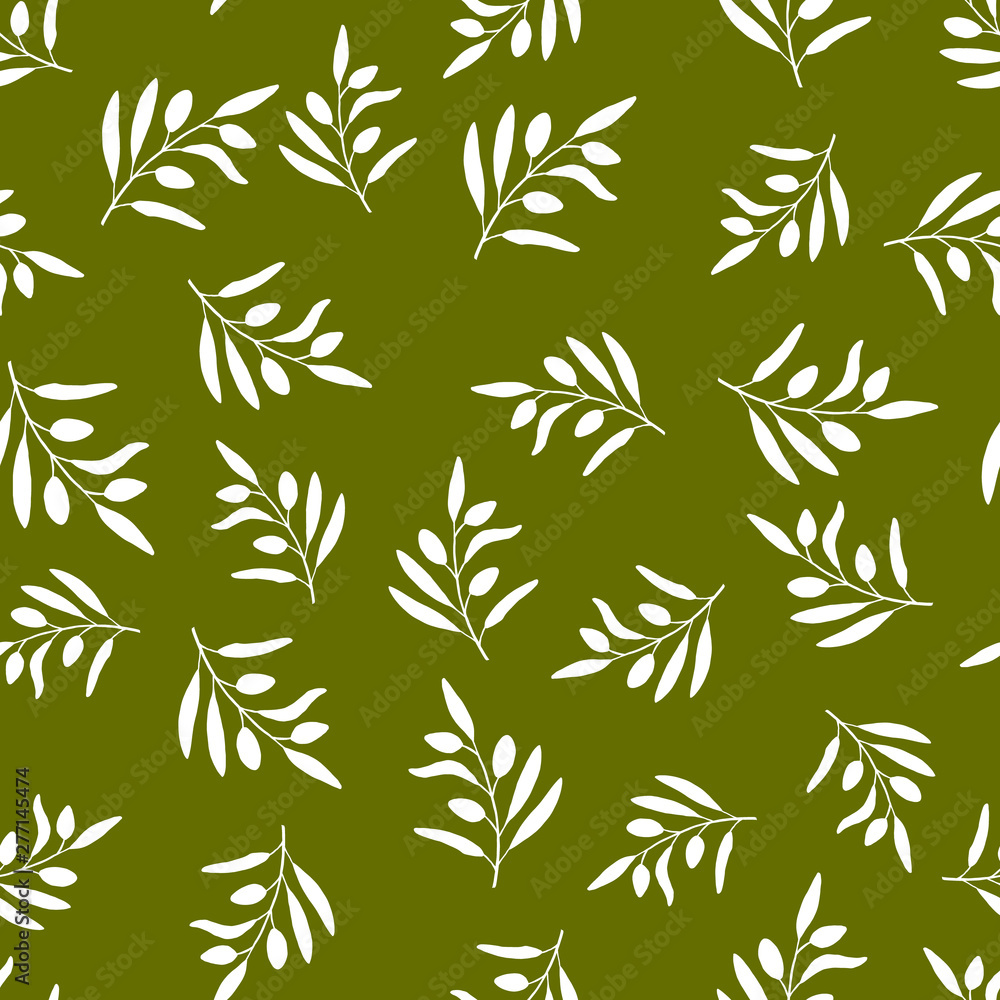 Seamless olive branch pattern Seamless olive branch pattern