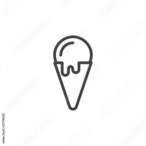 Ice Cream icon template black color editable. Ice Cream symbol vector sign isolated on white background. Simple logo vector illustration for graphic and web design.