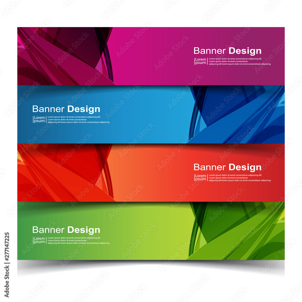 Naklejka premium Vector Abstract design banner web template