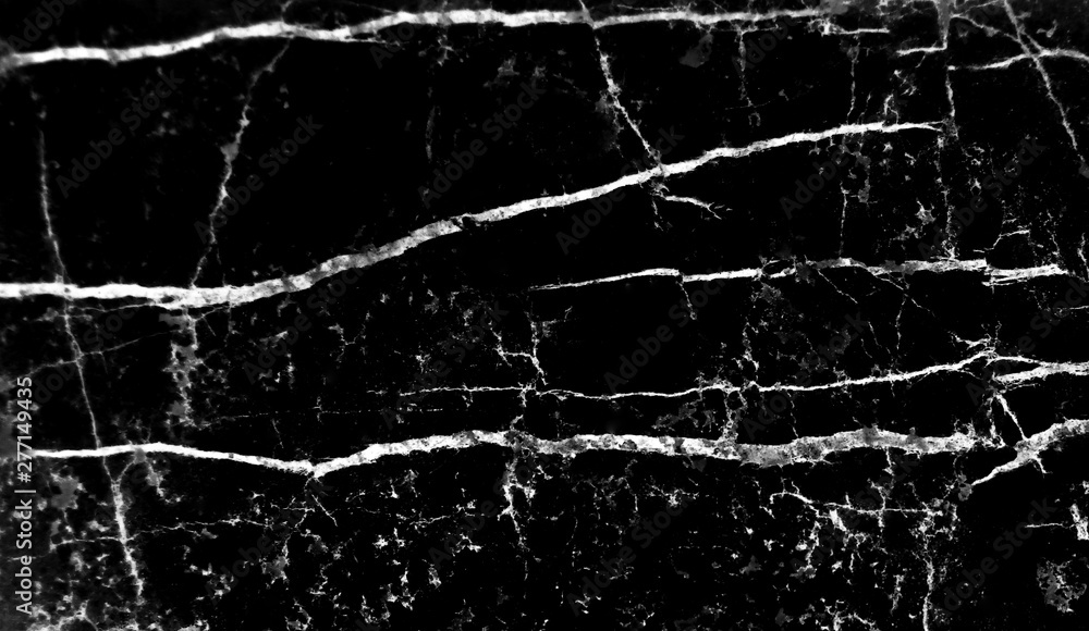 Black marble background with nature white line vein seamless patterns