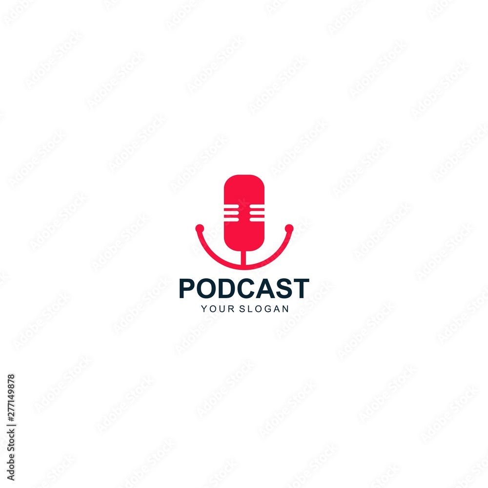 podcast logo template design vector podcast logo template design vector