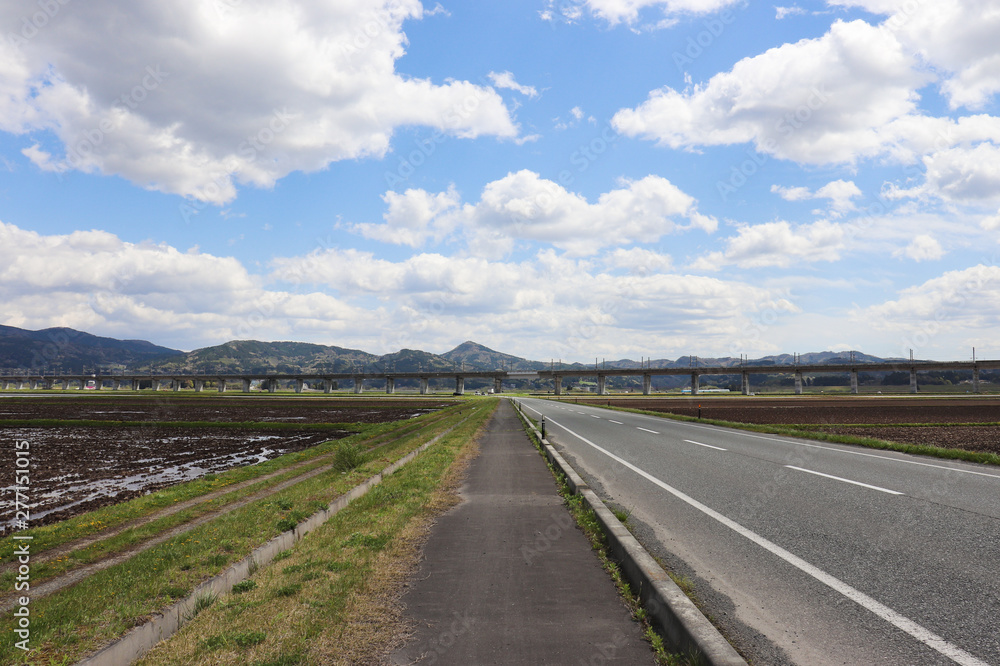一関市の農業地帯（岩手県）,ichinoseki,iwate,tohoku,japan