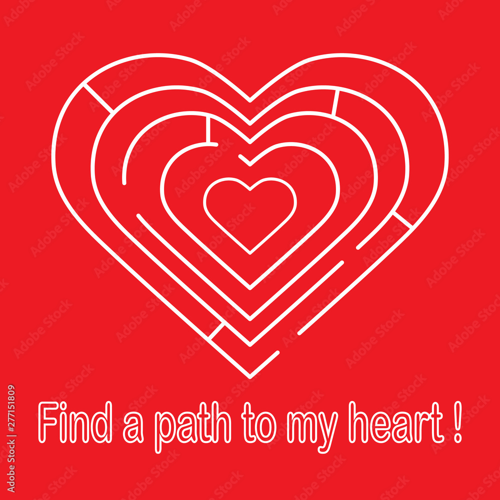 Labyrinth to the heart. Valentine's Day