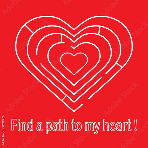 Labyrinth to the heart. Valentine's Day