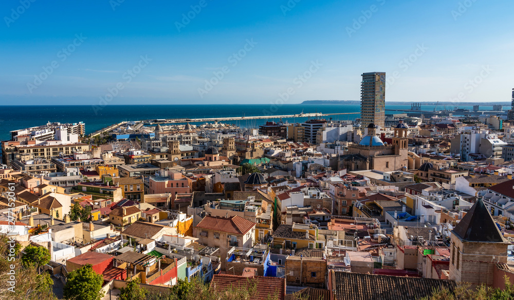 Cityscape view over Alicante in Spain, Europe