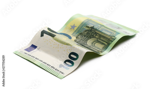 Fotografia New banknote 100 euro isolated on white