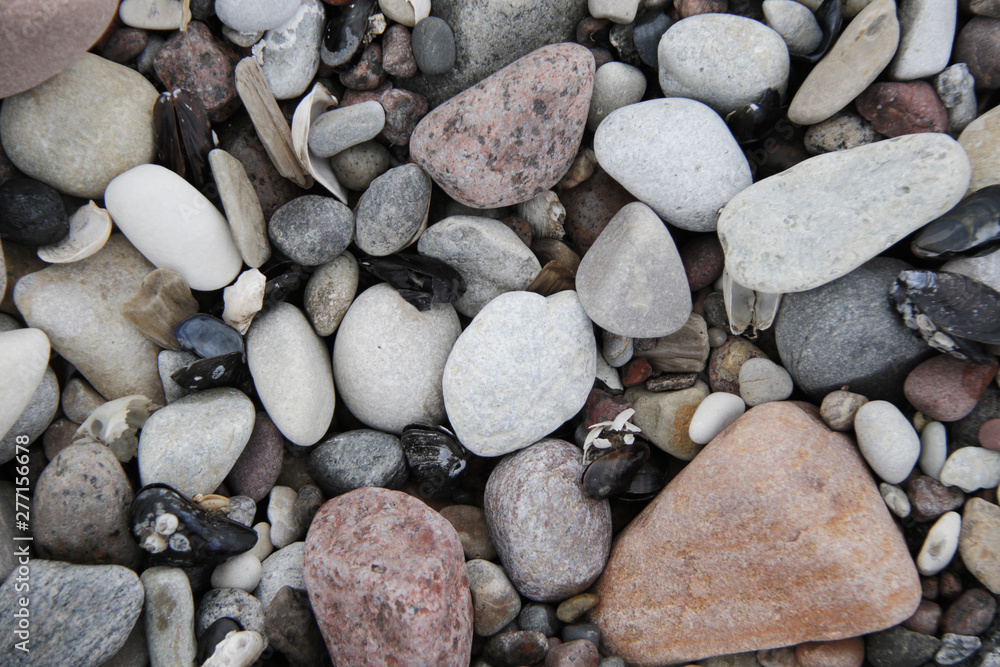 small grey white pink pebbles on the beach background small grey white pink pebbles on the beach background