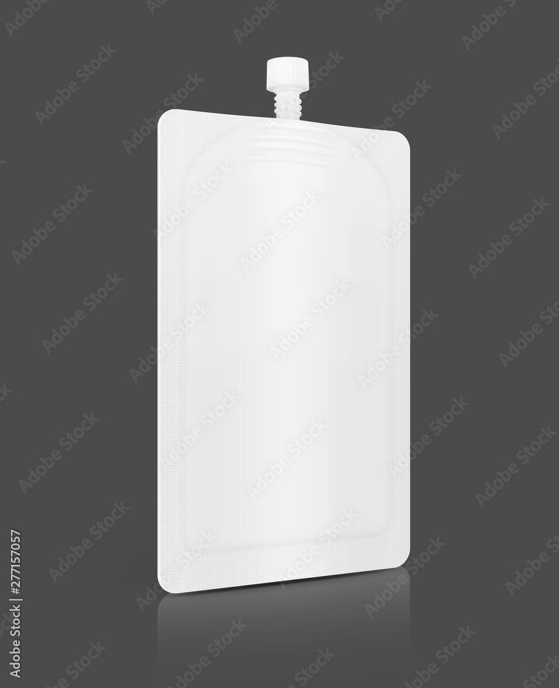 white cosmetic cream sachet for mock-up product design white cosmetic cream sachet for mock-up product design