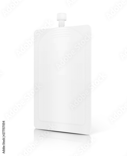 white cosmetic cream sachet for mock-up product design