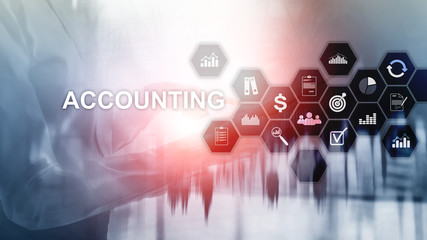 Accounting, Business and finance concept on virtual screen.