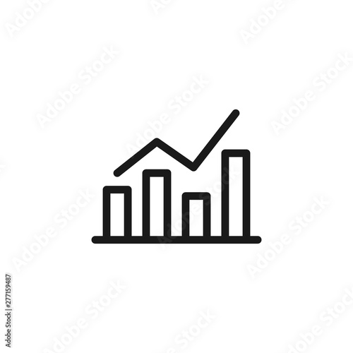 Analytics vector icon. Business and financial analytics symbol. Statistics vector icon. Infographic chart symbol. Modern, simple analytics icon for web site or mobile app