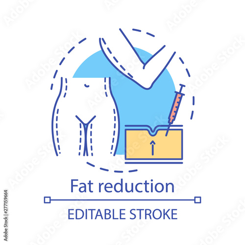 Fat reduction procedure concept icon