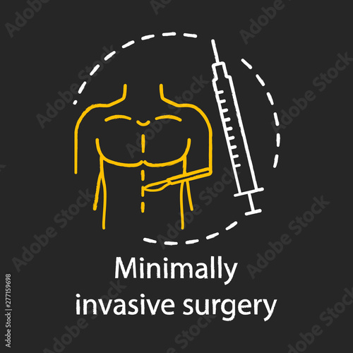 Minimally invasive surgery chalk icon