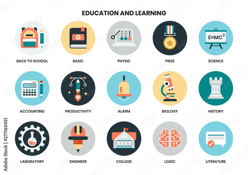 education icons set for business education icons set for business