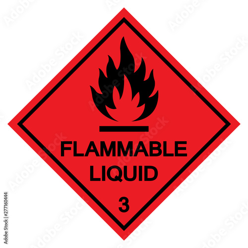 Flammable Liquid Symbol Sign Isolate On White Background,Vector Illustration EPS.10