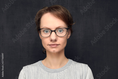 Portrait of girl with eyeglasses