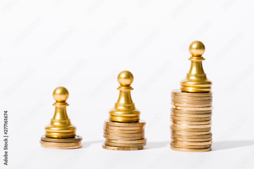 Chess and chess pieces, competition and confrontation, wealth economy competition Chess and chess pieces, competition and confrontation, wealth economy competition