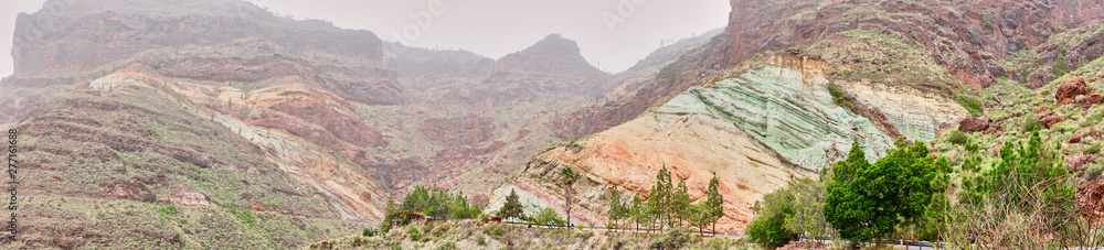 Natural phenomenon of the colorful mountains in the west of the island of Gran Canaria / so-called Natural phenomenon of the colorful mountains in the west of the island of Gran Canaria / so-called