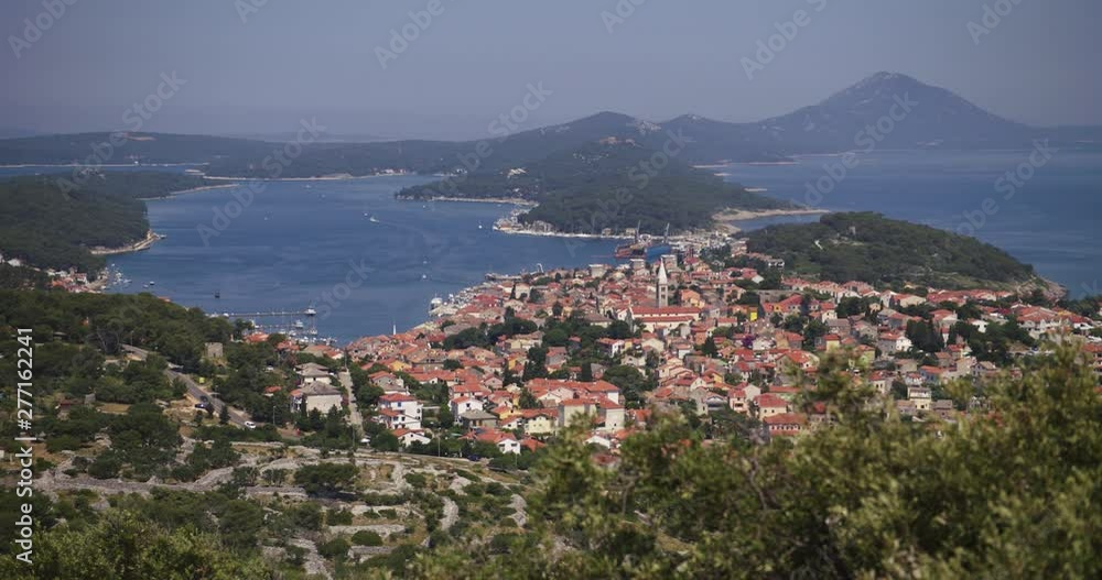 Aerial view of the city of Mali Losinj in Croatia Aerial view of the city of Mali Losinj in Croatia