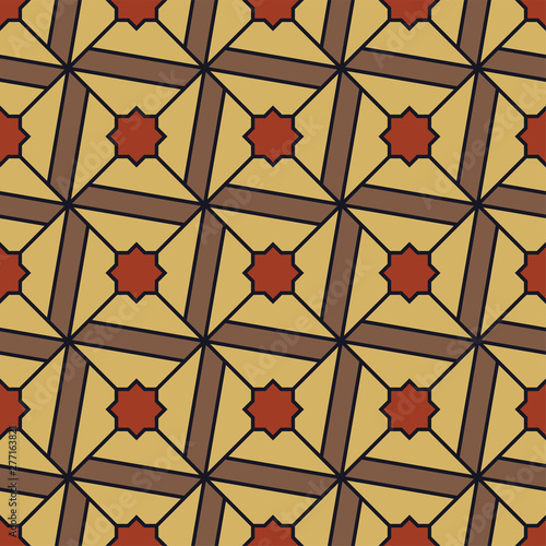 Arabic seamless ornament. Islamic geometric background. Eps 10 illustration.