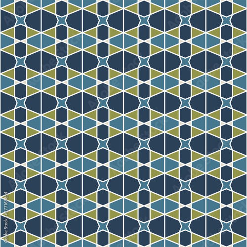 Arabic seamless ornament. Islamic geometric background. Eps 10 illustration.