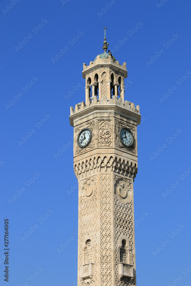 clock tower in izmir turkey