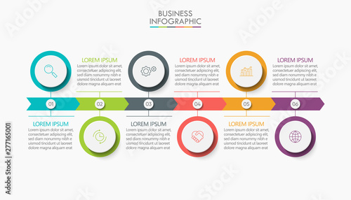 Business data visualization. timeline infographic icons designed for abstract background template milestone element modern diagram process technology digital marketing data presentation chart Vector