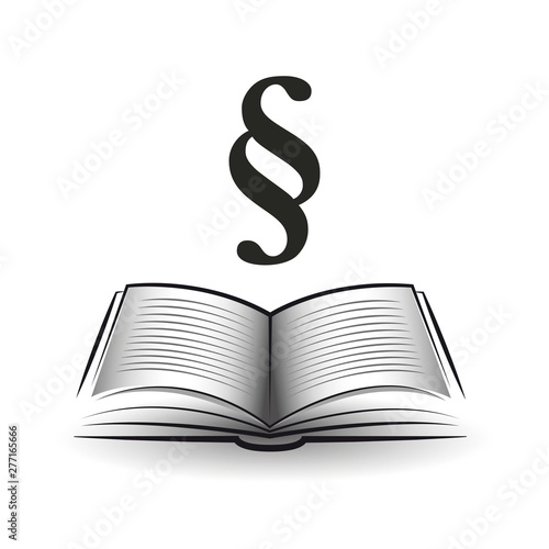 statute book with paragraph symbol vector illustration EPS10