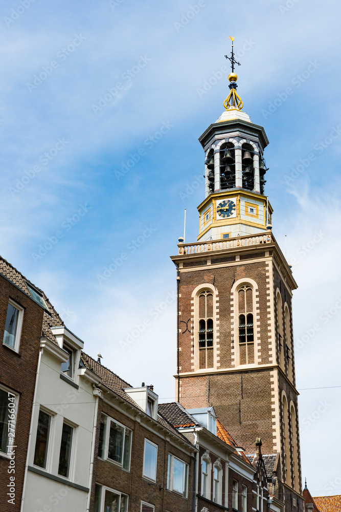 historical gate with carillon, called Nieuw Toren, in Kampen, The Netherlands