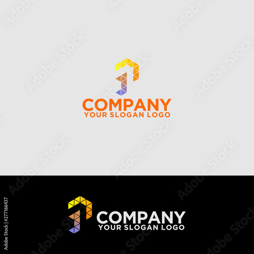 logo with a triangular base that becomes one becomes one of the letters