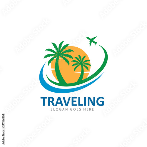 Travel logo vector icon template design 