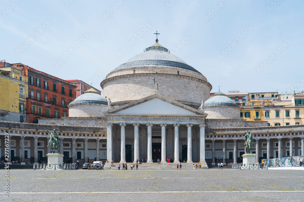 Piazza del Plebiscito in Naples Italy
