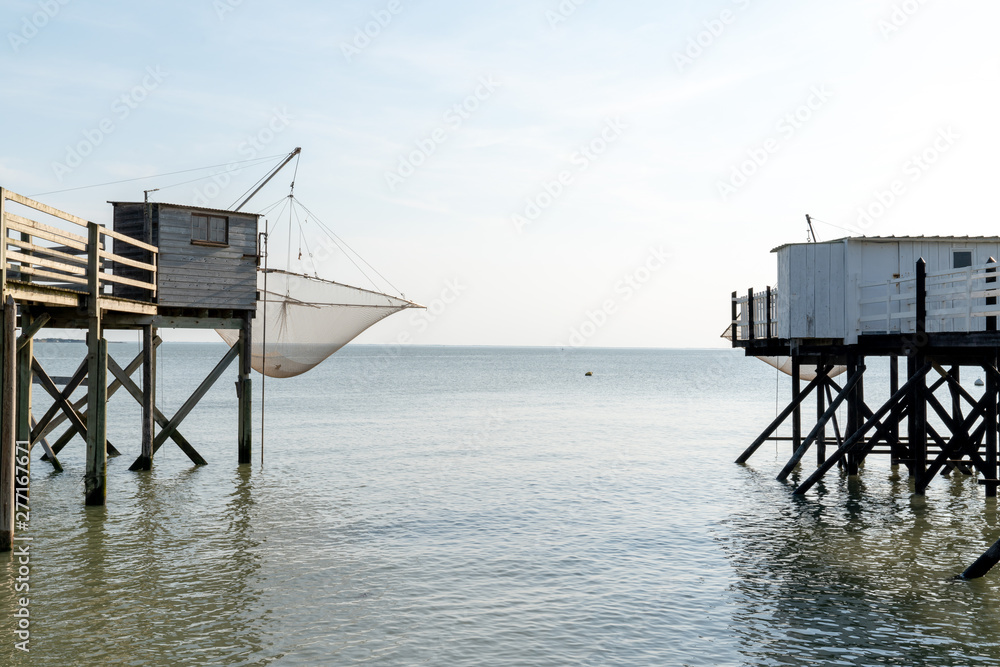 two wooden fishing hut in Fouras in Charente France two wooden fishing hut in Fouras in Charente France