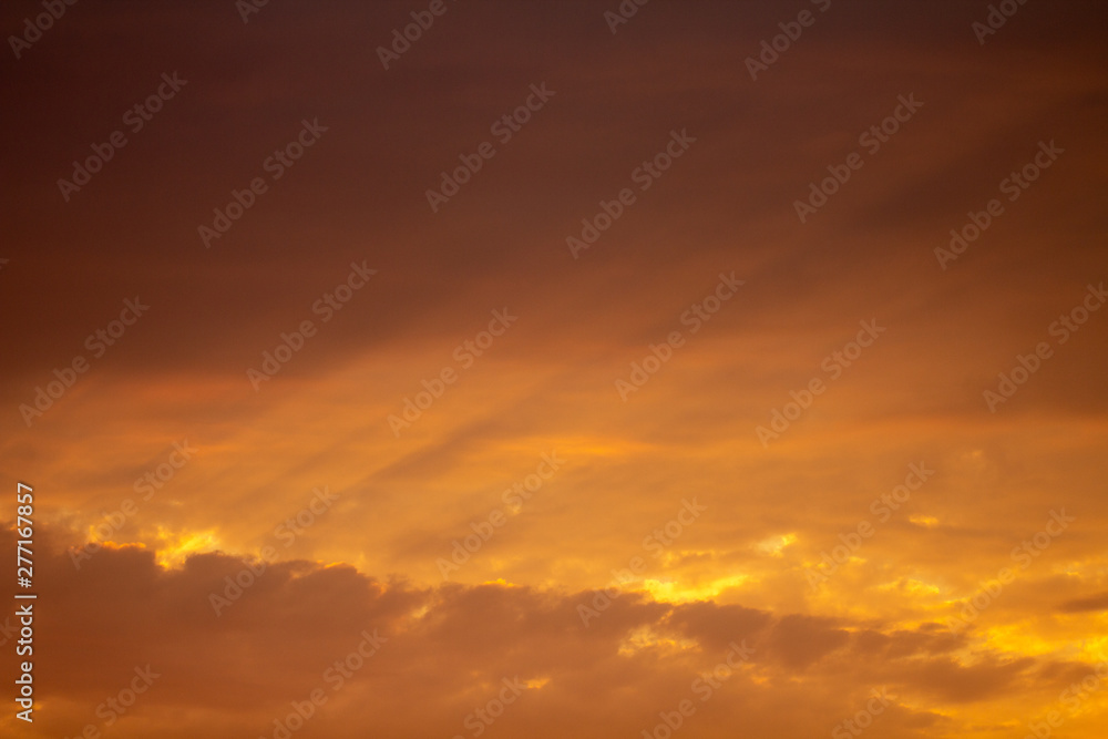 Amazing sunset sky for abstract background. Vivid colors.