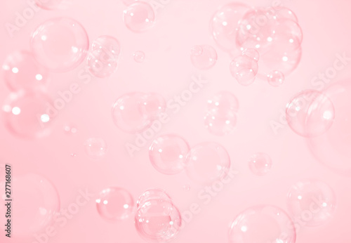 pink soap bubbles background.