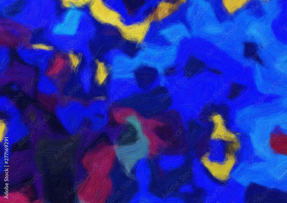 Fototapeta premium Oil pastel drawing. Abstract color background. Fine art print. Impressionism style abstraction. Modern surrealism painting. Good as wall decor poster. Stock. Surreal design. Handmade texture template.