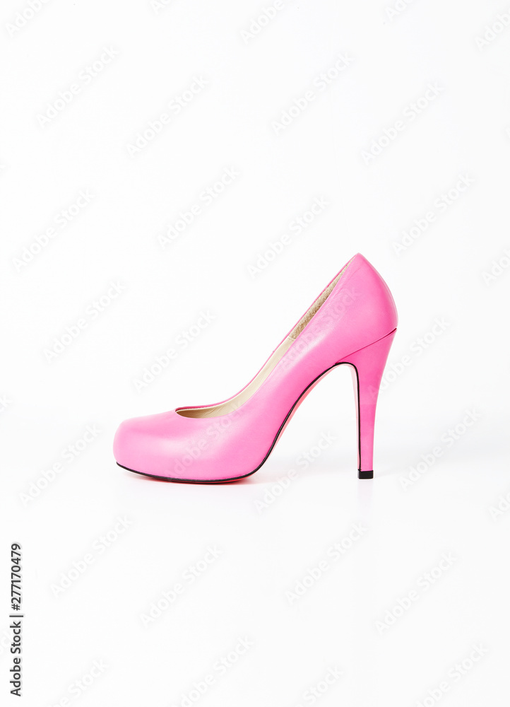 High heeled shoes on white background. High heeled shoes on white background.